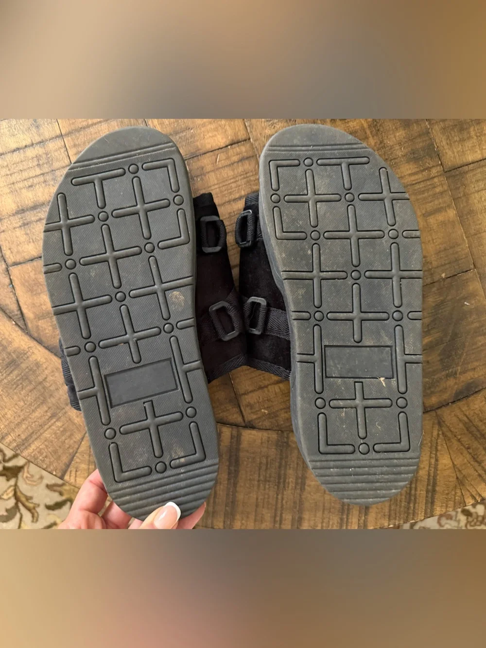 Men's Black Slip-On Buckle Draco Slides